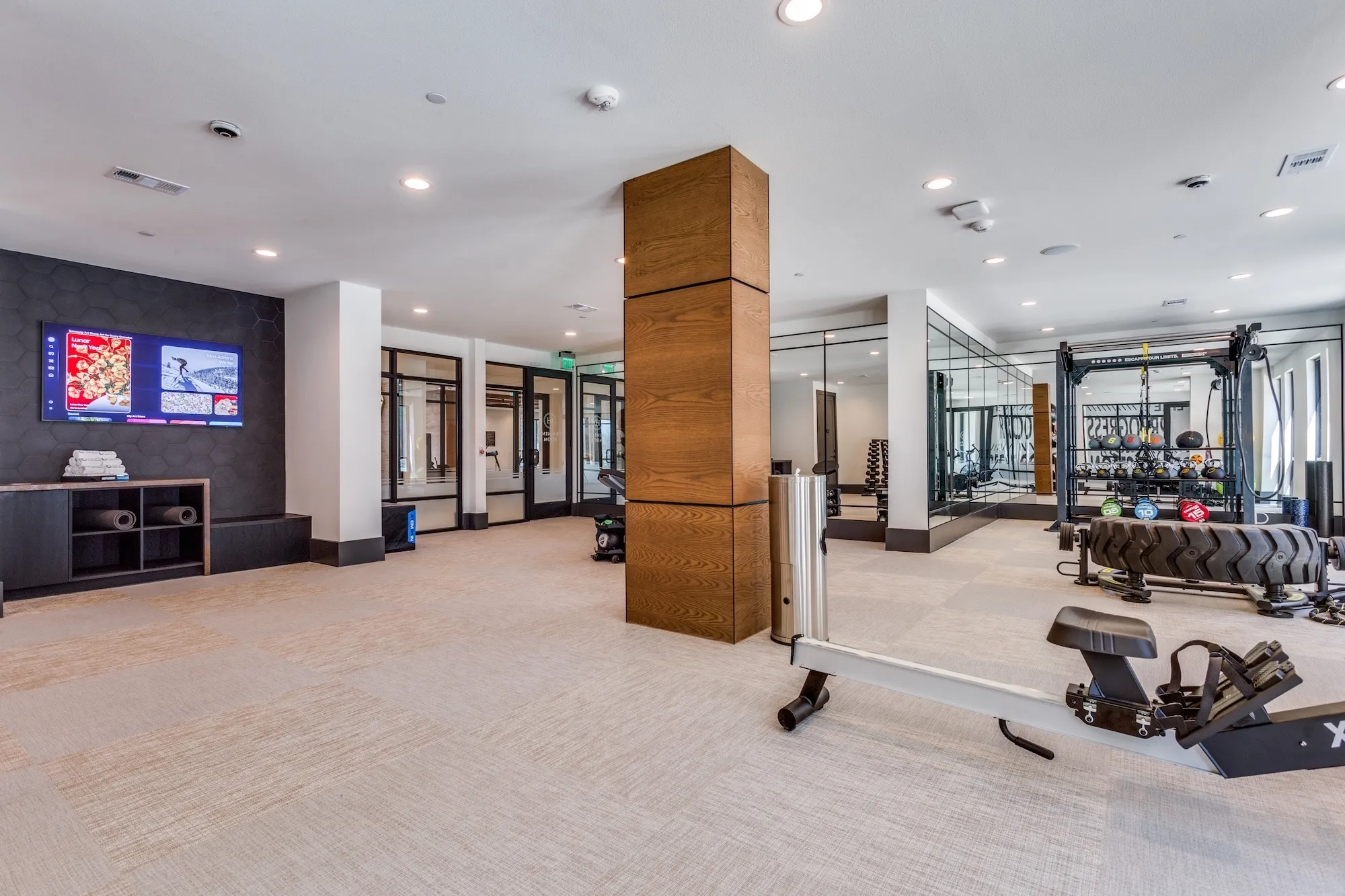 Health club interior