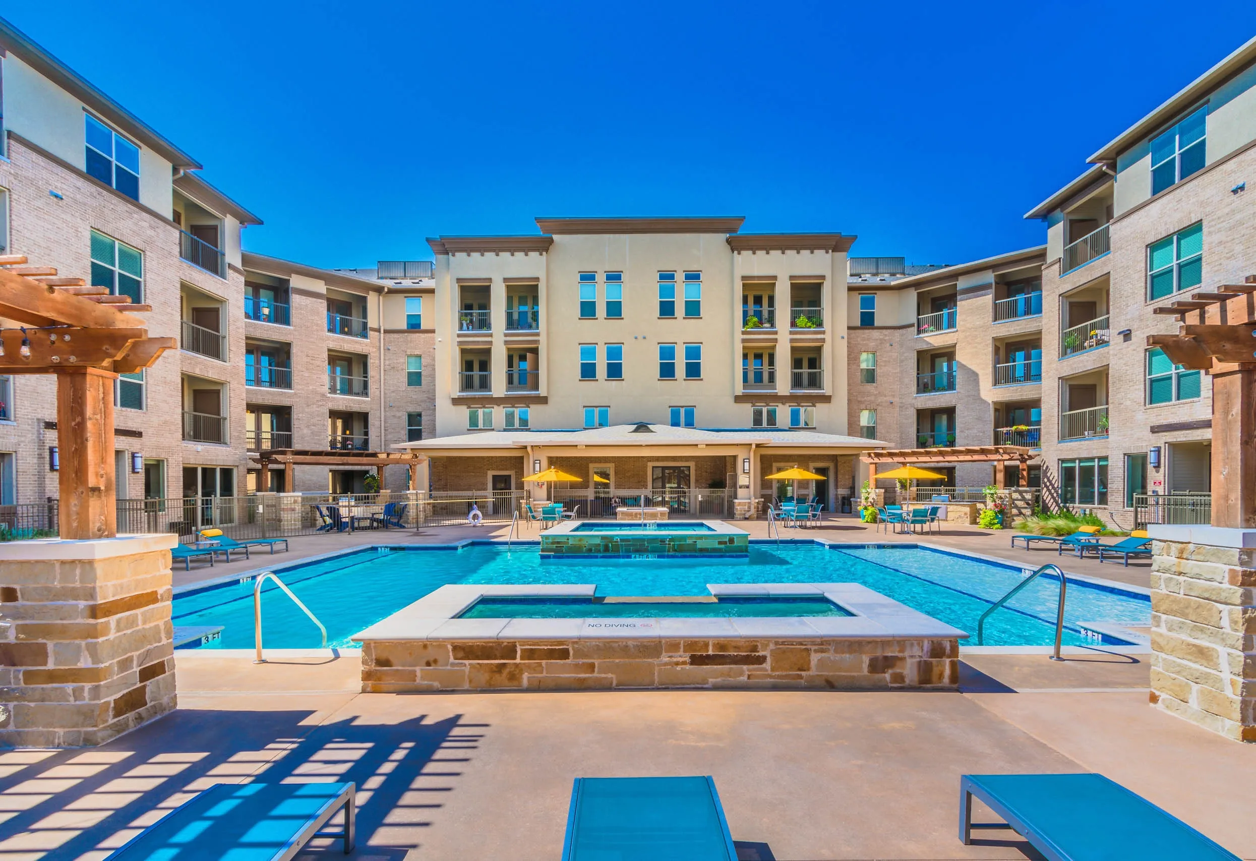 Resort-style swimming pool