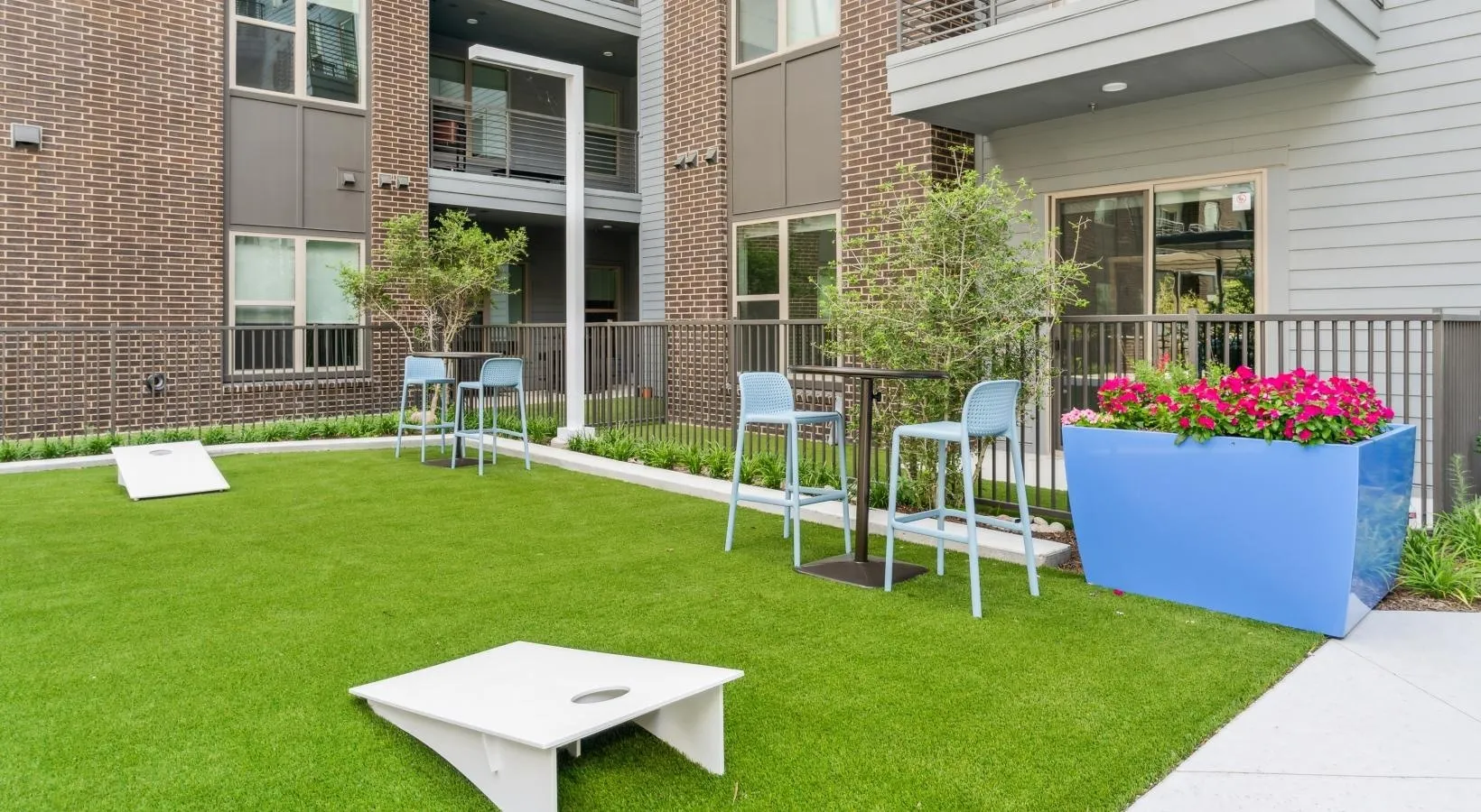 Lawn with outdoor games