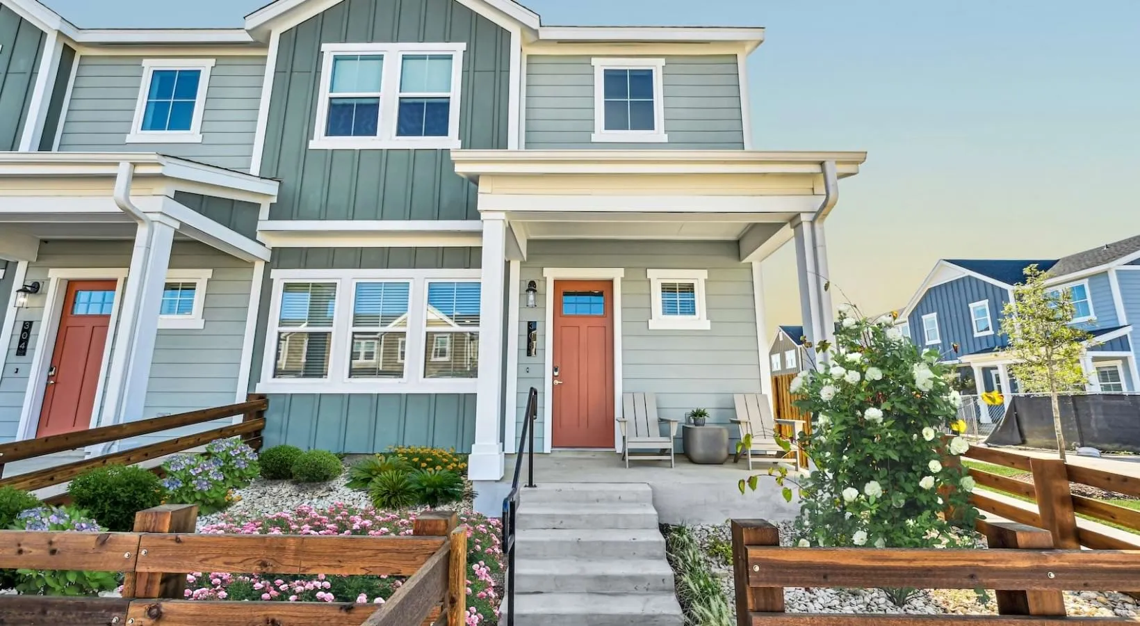 Home exteriors and streetscape