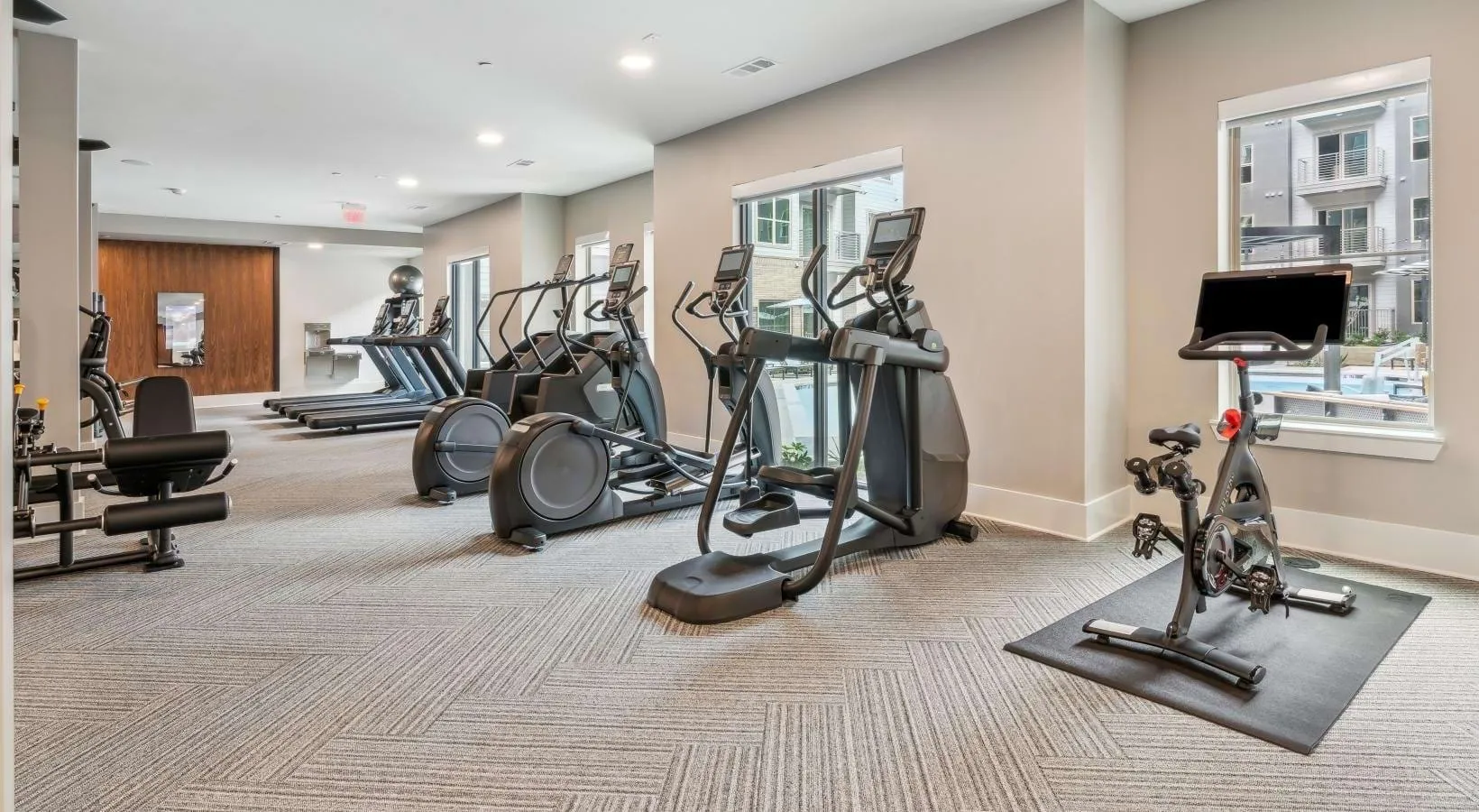 Fitness center cardio machines