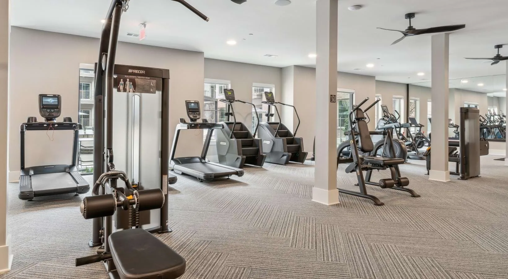 Fitness center with cardio equipment