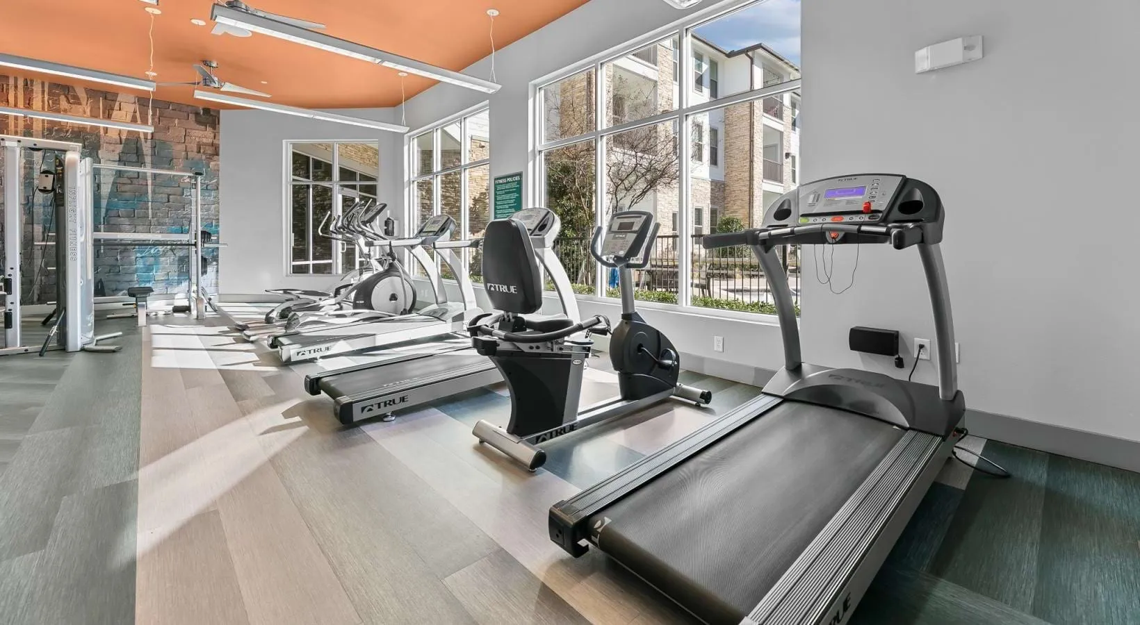 Fitness center cardio equipment at Bellrock Upper North