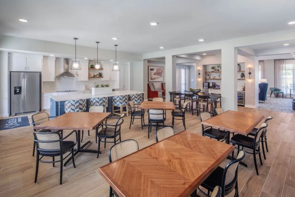 Affinity at Lewisville - Community dining room and demonstration kitchen