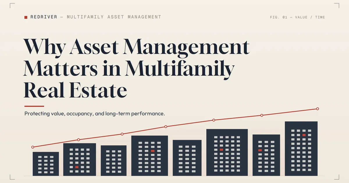 Multifamily apartment community representing professional asset management, property performance, resident experience, and long-term real estate value.