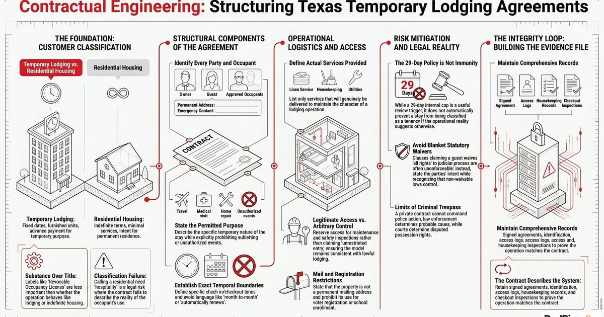 Texas temporary lodging agreement contractual engineering guide