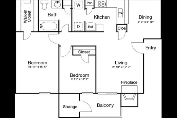 2 Bed 1 Bath A – image 1