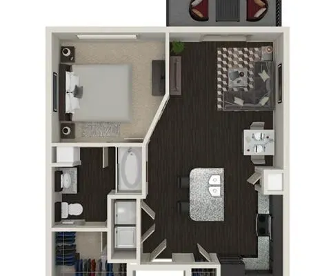 1 Bed 1 Bath – image 1