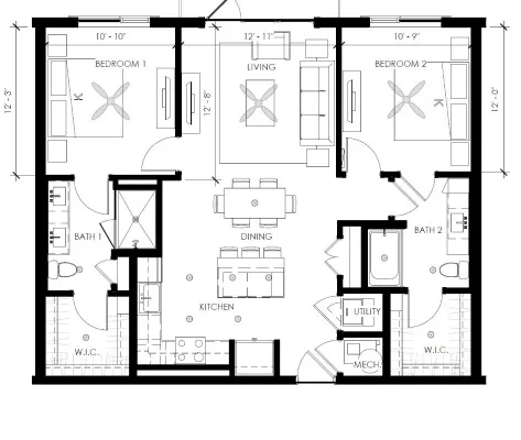 Two-Bedroom (B1) – image 1
