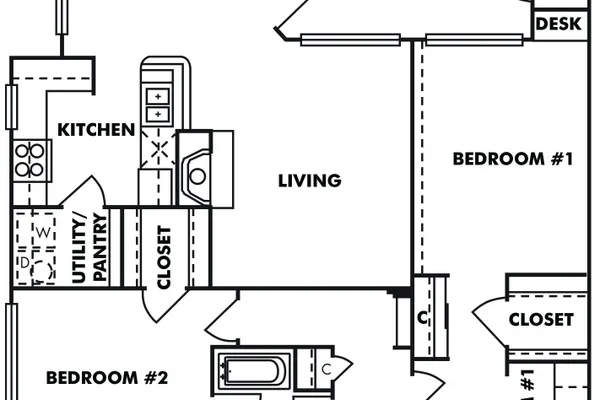 2BR/2BA · 1200 sqft – image 1